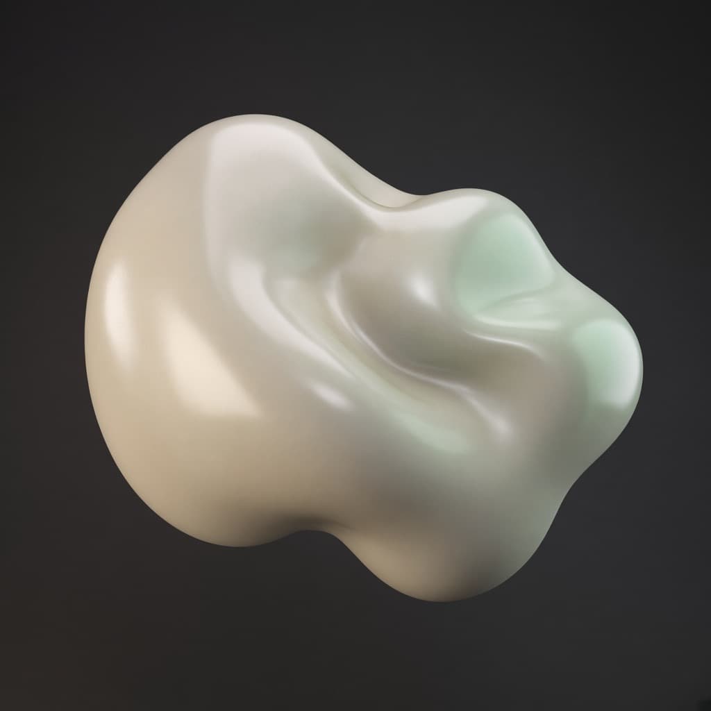 Abstract enamel-like form used as a non-diagnostic visual.